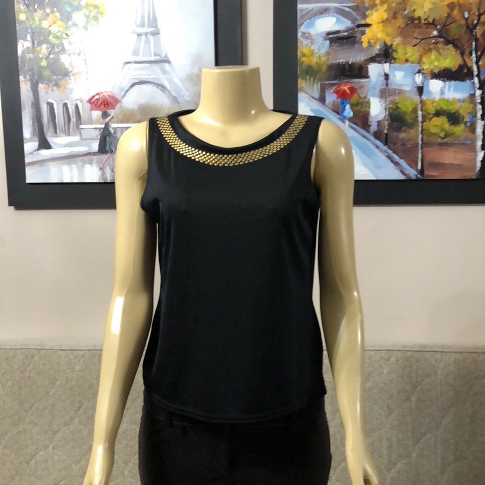Black Top With Gold Decoration Size 10p View 2